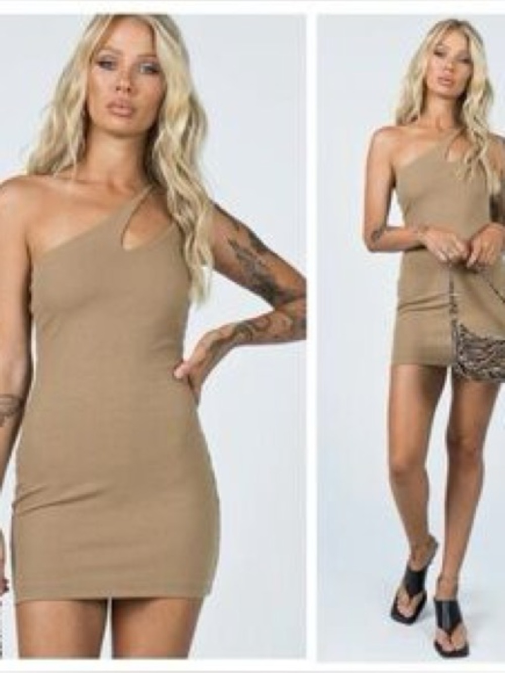 Princess Polly Emery Mini Dress in Beige